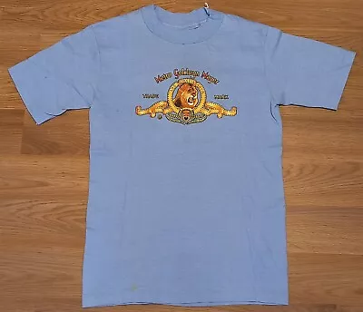 Vintage 80s MGM Studios T Shirt S Single Stitch Movie Blue Metro Goldwyn Mayer  • $49.99