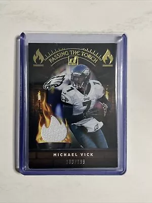 2021 Panini Donruss Passing The Torch Michael Vick Jalen Hurts 103/199 Eagles • $30