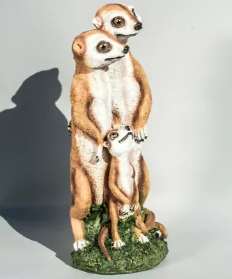 Meerkat Sculpture Garden Statue Wild Animal Gopher Family Gifts Figurine Outdoor • $45