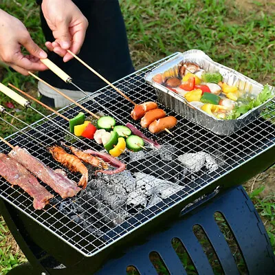 BBQ Galvanized Grill Grate Grid Wire Mesh Rack Outdoor Barbecue Replacement Net • £8.95