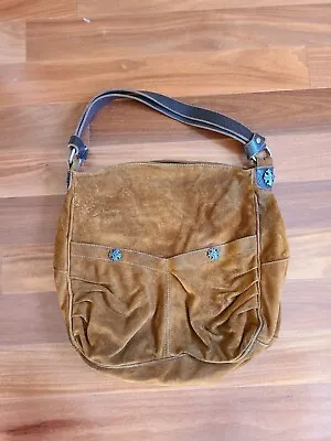 Tylie Malibu Brown Suede Leather Shoulder Bag Womens Boho • $20