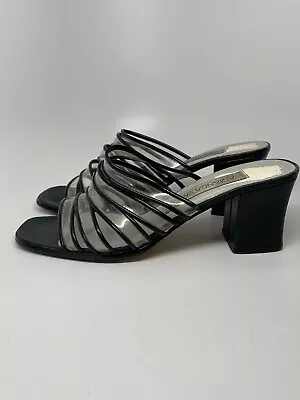 $40 • Buy VTG 90s Y2K Amanda Smith Shoes Chunky Heel Mary Jane Ankle Clear Strap Size 7.5