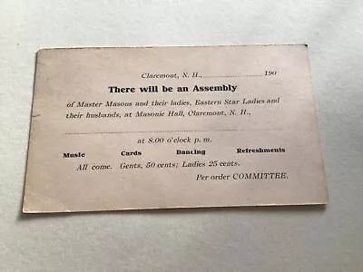 £7.92 • Buy U. S. Master Masons Masonic Hall Claremont 1902 Postal Card 67080