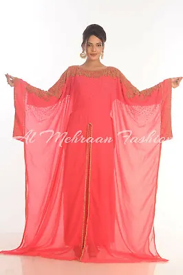 Sale Dubai Moroccan Kaftan Abaya Embroidered Takchita Wedding Gown Women Dress • $94.99