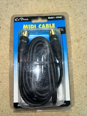 12FT 5 Pin MIDI Cable Male To Male PC Computer Music Audio Gold Plated Lo Duca • $14.92