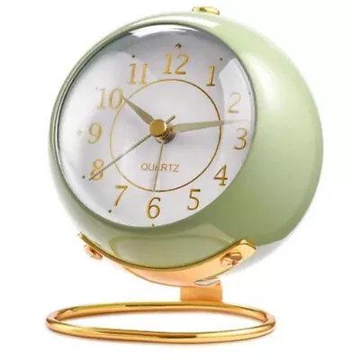 £10.75 • Buy Analog Alarm Clock Silent Non Ticking Retro Vintage Tabletop Desk Small Clock