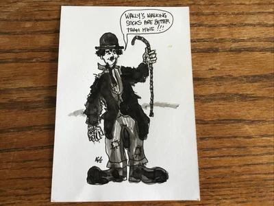 £9.50 • Buy Karel Lek (1929-2020) MBE RCamA, Original Pen & Ink Painting Personalised Card