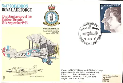 1973 RAF No 17 Squadron 33rd Anniversary Battle Of Britain Phantom Flown Cover • £8.56