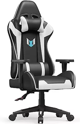 Faux Leather Racing Gaming Chair Swivel Office Gamer Desk Chair Adjustable New • £76.31