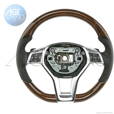 Mercedes-Benz SL400 SL550 SL63 SL65 AMG CLS63 Walnut Wood Leather Steering Wheel • $1918