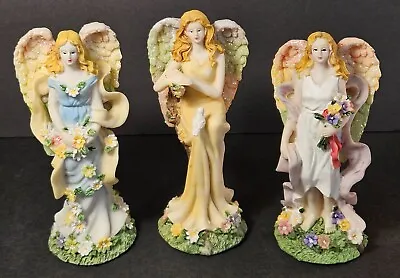 K's Collection Angel Figurines Resin Glitter Dollar Tree Collectible Estate • $13.95
