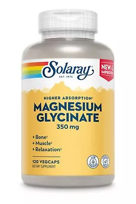 Solaray Magnesium Glycinate 350 Mg 120 VegCap • $17.98