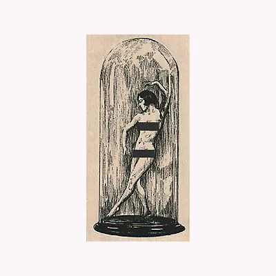 Mounted Rubber Stamp Nude In Bottle Nude Woman Steampunk Artistic Woman • $10.40