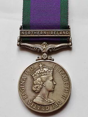 Campaign Service Medal.northern Ireland Bar.duke Of Wellington's Regiment. • £97