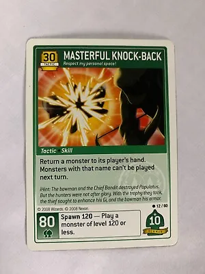 2007 MapleStory Trading Card Game Masterful Knock-Back #12 • $10