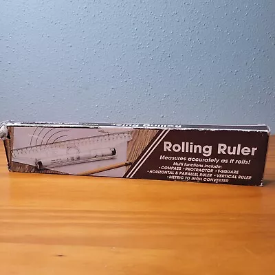 Vintage Rolling Ruler Drafting Ruler With Rolling Scale Conversion In Box • $10