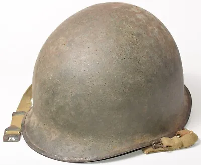 Original WWII US Army McCord Rear-Seam Swivel Bale M1 Helmet • £156.68