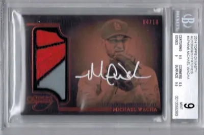 2014 Topps Dynasty Michael Wacha Patch Auto #'ed 03/10 BGS 9 • $128