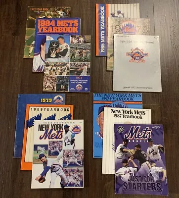 Vintage 1972-2002 New York Mets Bundle Lot Of 12 Original Yearbooks & Programs • $50