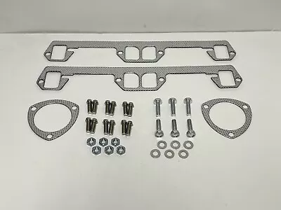 Exhaust Manifold Header Gaskets + Bolts Set For 1972-74 Dodge Truck 318 340 360 • $26.95