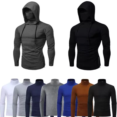 Mens Long Sleeves Hoodie Pullover Tops Casual Sports T Shirt Hooded Sweatshirt  • $6.15