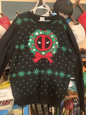 $20 • Buy Marvel Deadpool Ugly Christmas Sweater XL