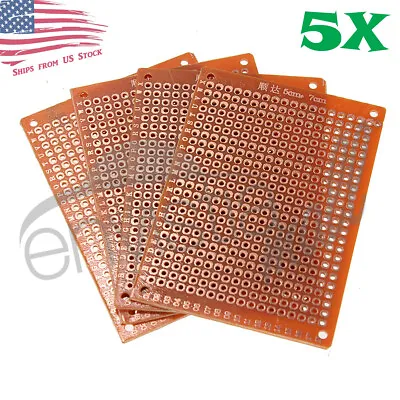 5pcs 5cm X 7cm (2x3in) PCB Prototyping Perf Boards Breadboards DIY US • $5.49