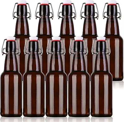 $39.99 • Buy Amber Beer Bottles, 12Oz 10Pk - Swing Top For Home Brew & Beverages