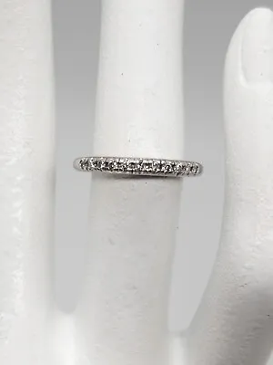 Vintage 1940s $1500 .33ct VS G Diamond Platinum Wedding Band Ring • $350