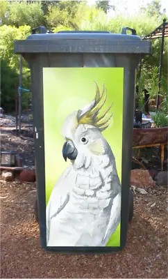 Yellow Crested Cockatoo Wheelie Bin Sticker • $25