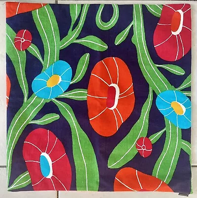 Marimekko LOMAPAIVA Linen Blend Pillow Cover 20” New Purple Floral Flower Red • $69.99