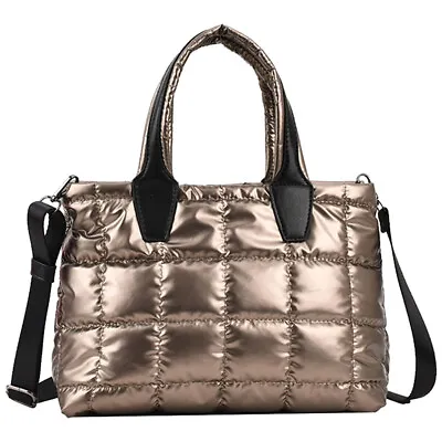 £13.19 • Buy Women Casual Satchel Bag Soft Quilted Metallic Color For Female Outdoor Shopping