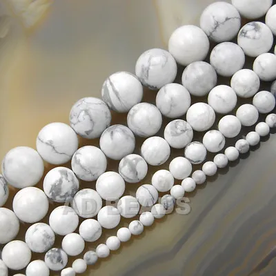 $4.99 • Buy Natural Gemstone Smooth Round Loose Beads 15   4mm 6mm 8mm 10mm 12mm