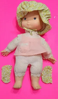 1977 KTC Knickerbocker VINYL Baby Holly Hobbie Doll 15  Vintage Blonde • $7.35