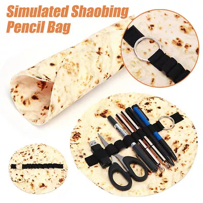 Roll Up Pen Pencil Makeup Brush Bag Case Pouch Holder Cosmetic Tortilla Funny. • $15.19