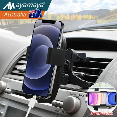 Rotatable Car Air Vent Phone Holder Cradle Mount For IPhone 15 14 13 12 Pro Max • $10.99