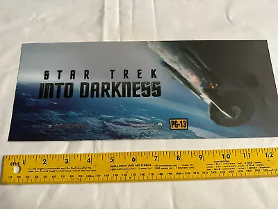 Movie Theater Mylar Star Trek Into Darkness 13” X 5” • $10
