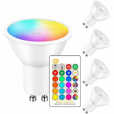 £5.77 • Buy RGBW RGBWW 5W GU10 LED Lights Bulbs Dimmable Color Changing Spot Light Lamps UK