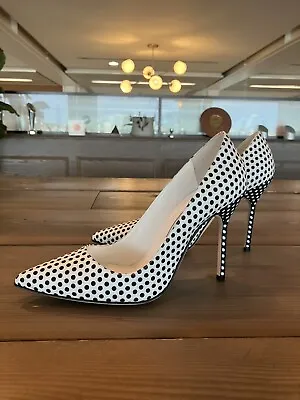 Manolo Blahnik BRAND NEW White And Black Polka Dot Shoes Size: 38 • £199