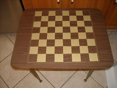 Vintage Mid Century Modern CHESS / CHECKERS Occasional Table / Side / End Table • $299.99