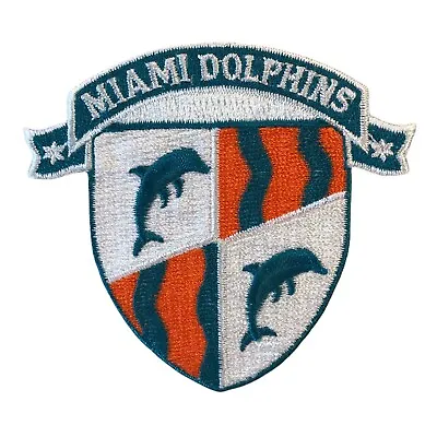 Miami Dolphins Nfl Football Vintage 3.25  Diecut Shield Team Logo Patch • $8.95
