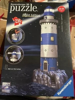 Ravensburger Lighthouse Night Edition 3D Puzzle 216 Pieces NEW • $25