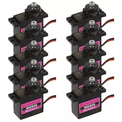 10PCs MG90S Micro Metal Gear 9g Servo For RC Plane Helicopter Boat Car 4.8V- 6V • $21.84