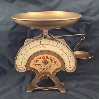 Antique LINDELLS Food Candy Scales Kitchenscale Balance Waage Weegschaal Swedish • $275.83