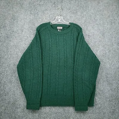 VINTAGE Members Only Sweater Mens XL Shetland Wool Fishermans Knit Green • $29.99
