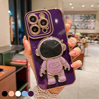 $11.82 • Buy Case For IPhone 14 13 12 11 Pro Max XR 7 8+ Cute Astronaut Silicone Stand Cover