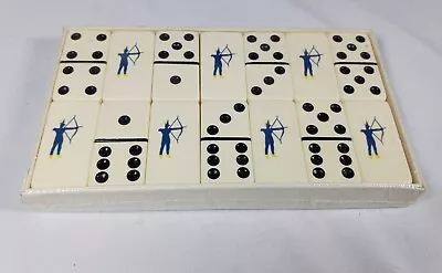 Rare Sealed Vintage Puremco Marblelike Archer Dominoes 616 1950s? NOS • $48