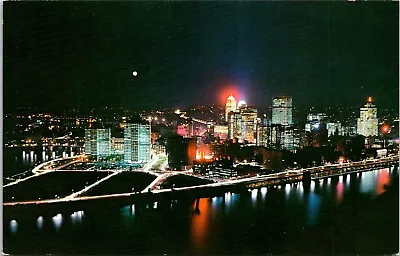 Postcard Pittsburgh Skyline Lights Night View Mt Washington PA B38 • $4.99