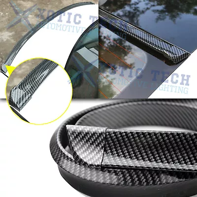 4.5Ft Universal Carbon Fiber Rear Trunk Tail Roof Lip Spoiler Wing Decor Trim • $24.99