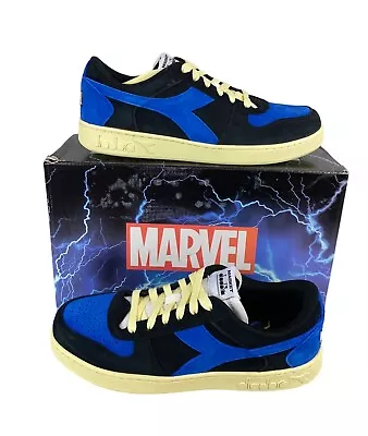 NEW Diadora X Marvel MARKET Magic Basket Storm Blue Black C8327 Suede Mens Shoes • $39.99